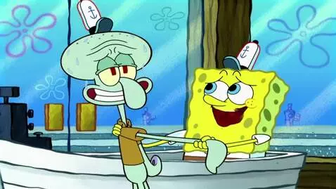 AI Video from prompt: An sponge name spongebob and big blue purple Oct