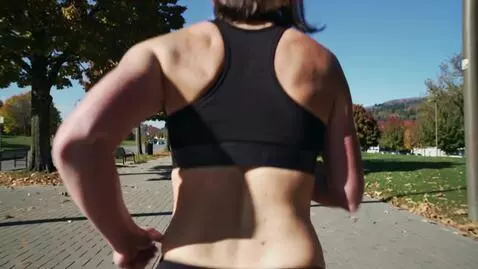 AI Video from prompt: Speed walking with big boobs from her point of v