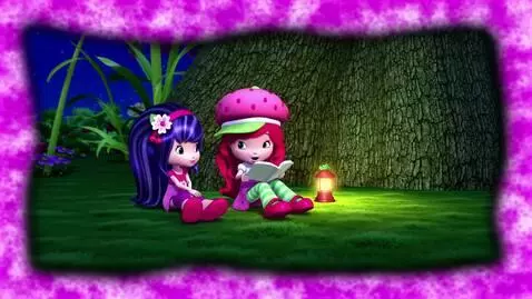 AI Video from prompt: Strawberry Shortcake with a book and Cherry Jam 