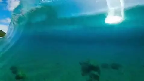 AI Video from prompt: The camera flies over the surface of the water; 