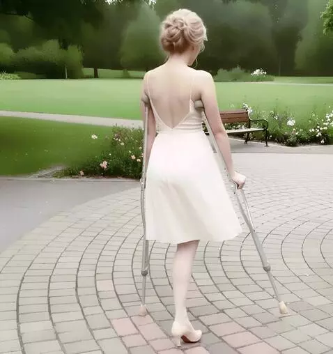 AI Video from prompt: The camera films a very beautiful one-legged amp