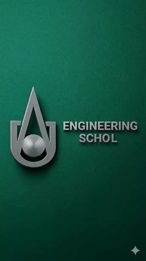 AI Video from prompt: A metallic silver 3D emblem — consisting of a te