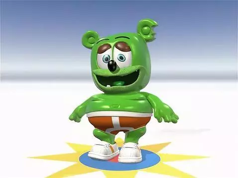 AI Video from prompt: a non-copyrighted video of a green jelly gummy b