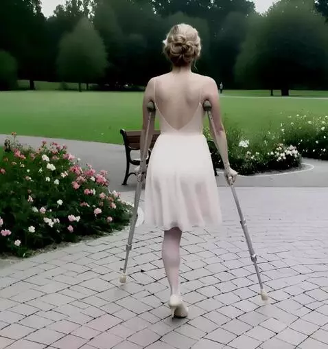 AI Video from prompt: The camera films a very beautiful one-legged amp