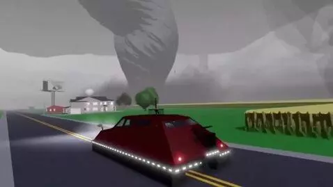 AI Video from prompt: Dominator 1 hited by Tornado (Video with music)