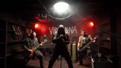 AI Video from prompt: The band plays heavy music