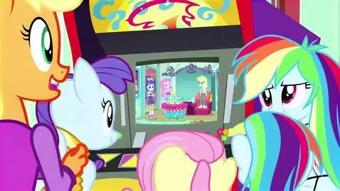 AI Video from prompt: Applejack, Fluttershy, Pinkie Pie, Rainbow Dash,