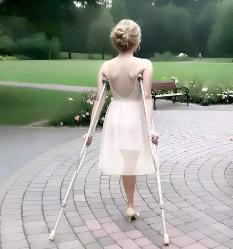 AI Video from prompt: The camera films a very beautiful one-legged amp