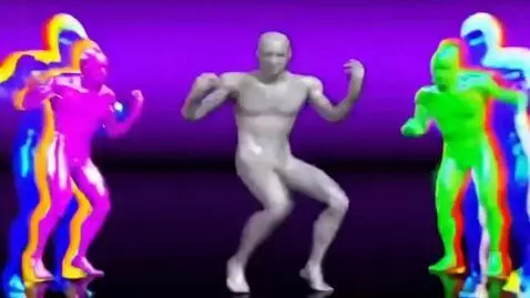 AI Video from prompt: an extremely chaotic ytp-styled video featuring 