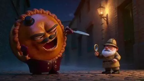 AI Video from prompt: Moriarty pie vs Sherlock gnomes