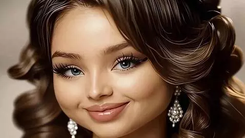 AI Video from prompt: A woman poses from various angles, quickly chang