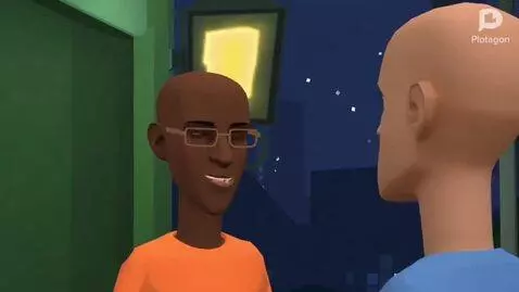 AI Video from prompt: Plotagon animation.Arthur goes to Tulare Califor