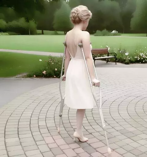 AI Video from prompt: The camera films a very beautiful one-legged amp