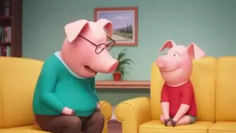 AI Video from prompt: [daddy pig] did you skip school to the school? [