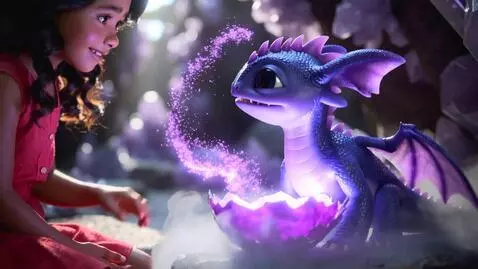 AI Video from prompt: Sultan, 7-year-old girl, black wavy hair, dark b
