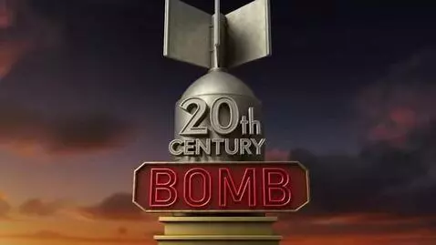 AI Video from prompt: 20th century bomb logo missle bomb explosion