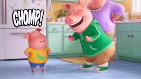AI Video from prompt: Peppa pig's gets grounded for eating George pig 