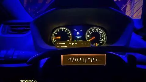 AI Video from prompt: the Toyotas dashboard started transforming it's 