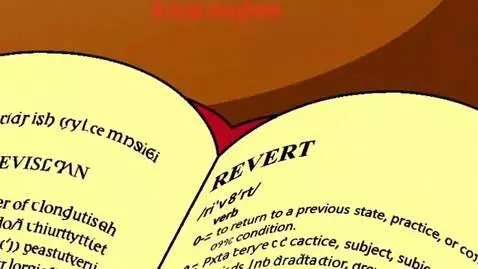 AI Video from prompt: Men find the word revert in their dictionary