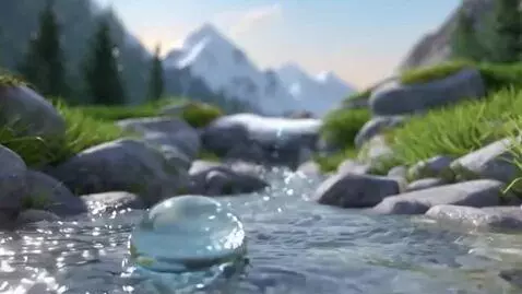 AI Video from prompt: A magical adventure of a water droplet. The stor