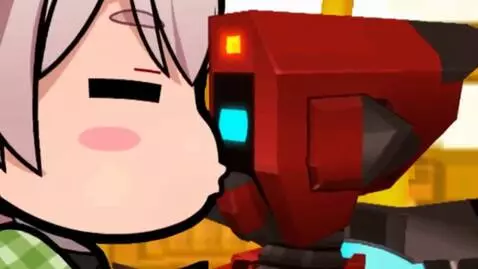 AI Video from prompt: don't change art style. anime guy kissing red ro