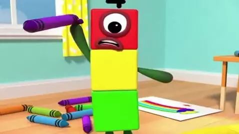 AI Video from prompt: [Numberblocks] stupid f*cking crayons! That was 