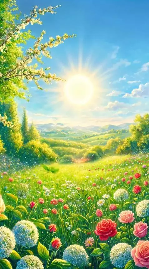 AI Video from prompt: The sun suddenly flares to blinding white. Insta
