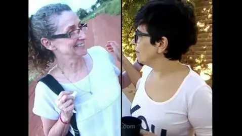 AI Video from prompt: The two women embrace tenderly