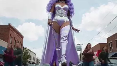 AI Video from prompt: Attack of the 50ft drag queen