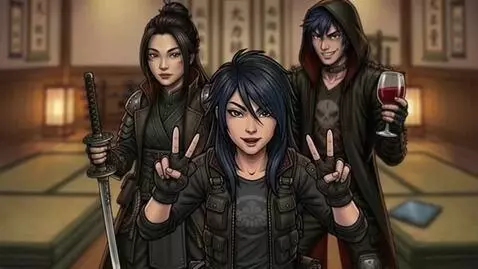 AI Video from prompt: The characters are a family Masako clan who are 