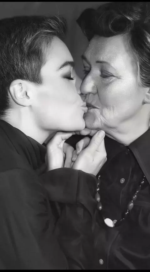 AI Video from prompt: A charming seventy-year-old snow queen with a si
