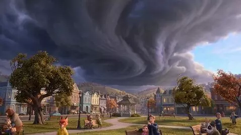 AI Video from prompt: The Giant Storm Monster The clouds twisted toget