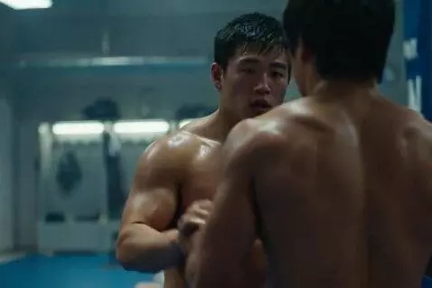 AI Video from prompt: American man with short black hair, muscular bod