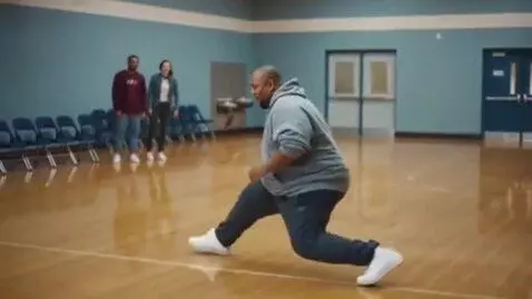 AI Video from prompt: “Bro moves like a 3-ton Roomba”