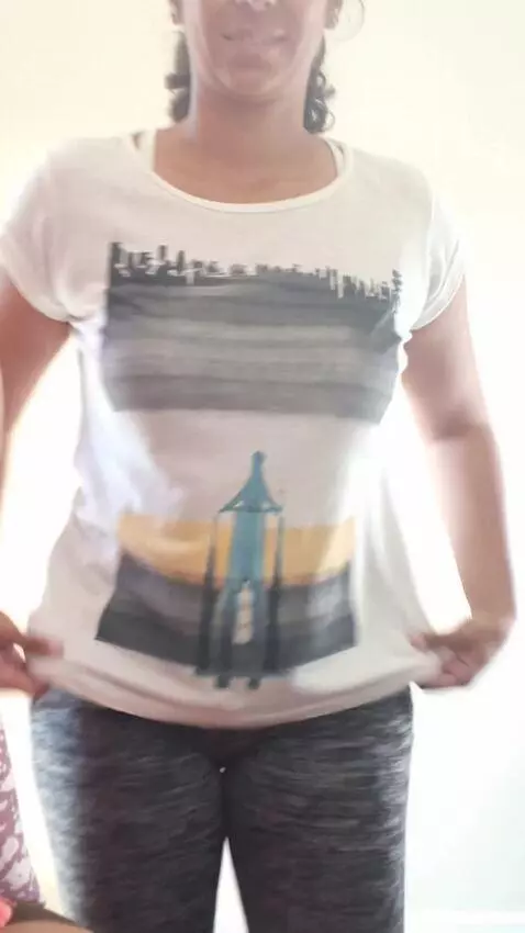 AI Video from prompt: The woman shows off her clothes.full body image