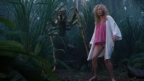 AI Video from prompt: skull island jungle big grass ann 37 year old  w