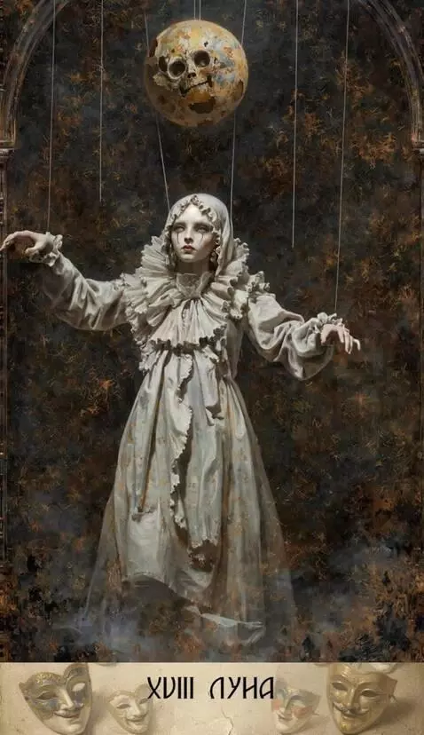 AI Video from prompt: The puppet moves jerkily, raising and lowering i