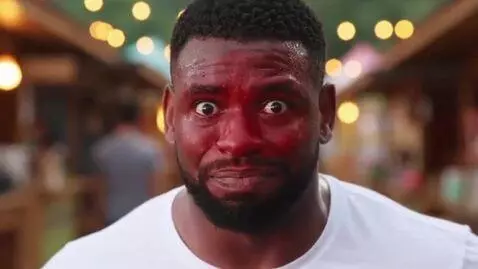 AI Video from prompt: "The reaction of a person who has just eaten the