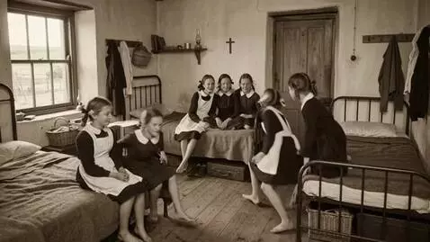 AI Video from prompt: LET TWO OF THE GIRLS OPEN THE DOOR AND WENT OUTS