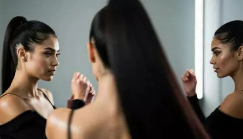 AI Video from prompt: A beautiful girl with long straight black hair a