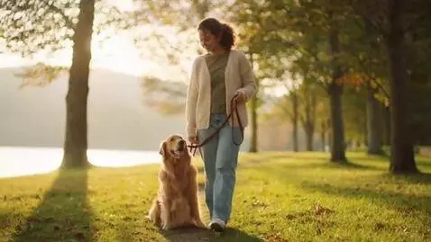 AI Video from prompt: girl with dog