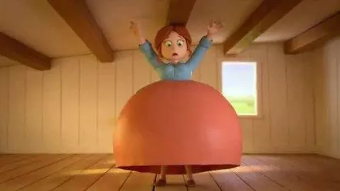 AI Video from prompt: Plasticine model of a beautiful wife inflating a