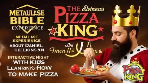 AI Video from prompt: “The Pizza King” – Metaverse Bible Experience ab