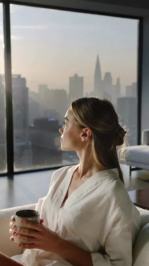 AI Video from prompt: A high-quality cinematic sequence of a young wom
