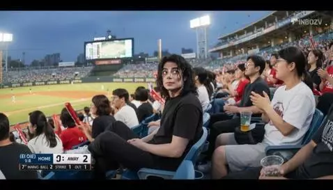 AI Video from prompt: A static shot without zoom, a man in the stands 