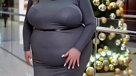AI Video from prompt: A comically round puffy woman named Julia in gla