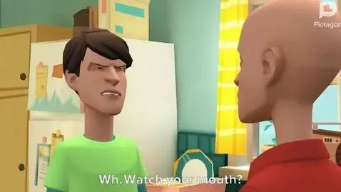 AI Video from prompt: Plotagon animation. What the hell. I will piece 