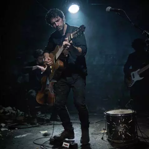 AI Video from prompt: Cinematic, gritty documentary-style music video.