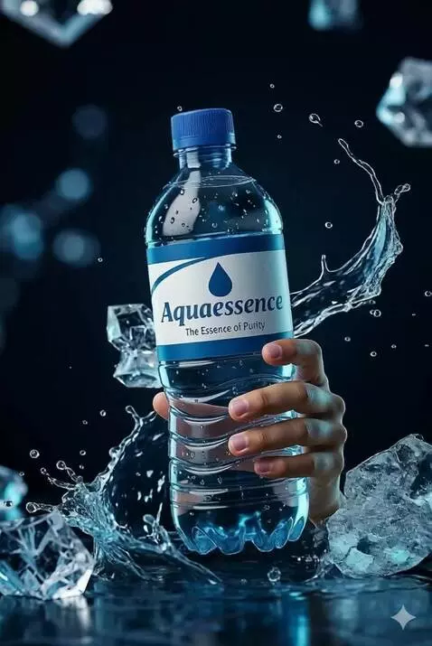 AI Video from prompt: Use the attached Aquaessence water bottle image 