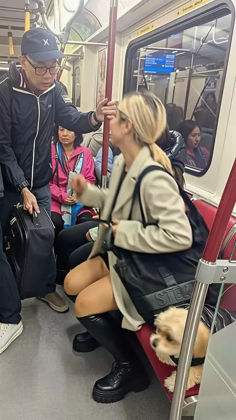 AI Video from prompt: A girl in a skirt stands up and fights a guy in 